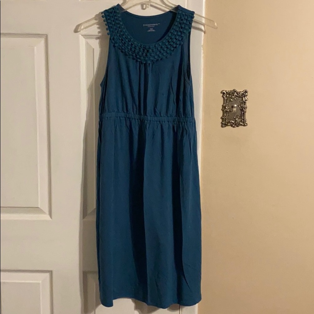 Maternity dark teal dress